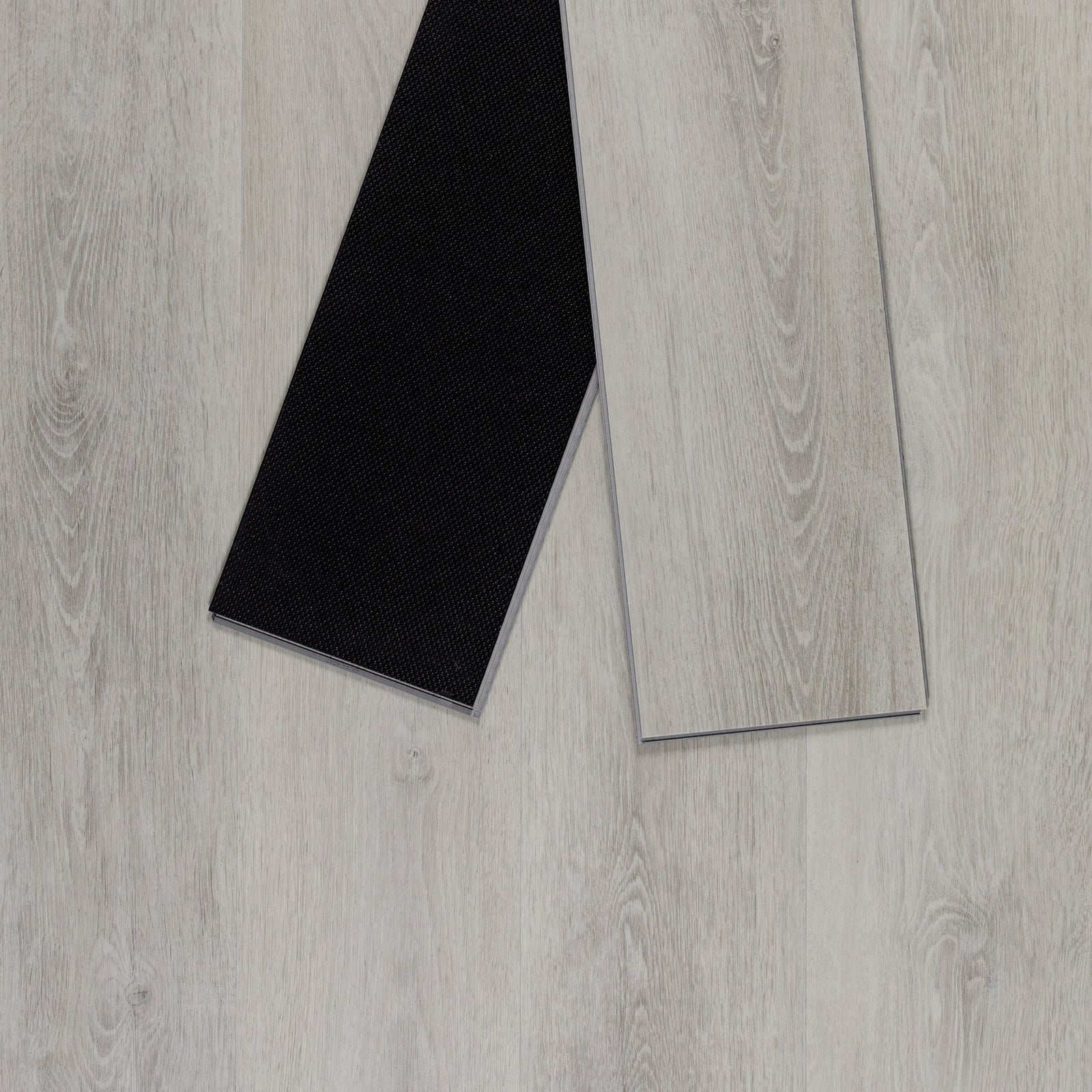 Sol PVC-SPC clipsable Izisol - chêne gris béton - recto verso