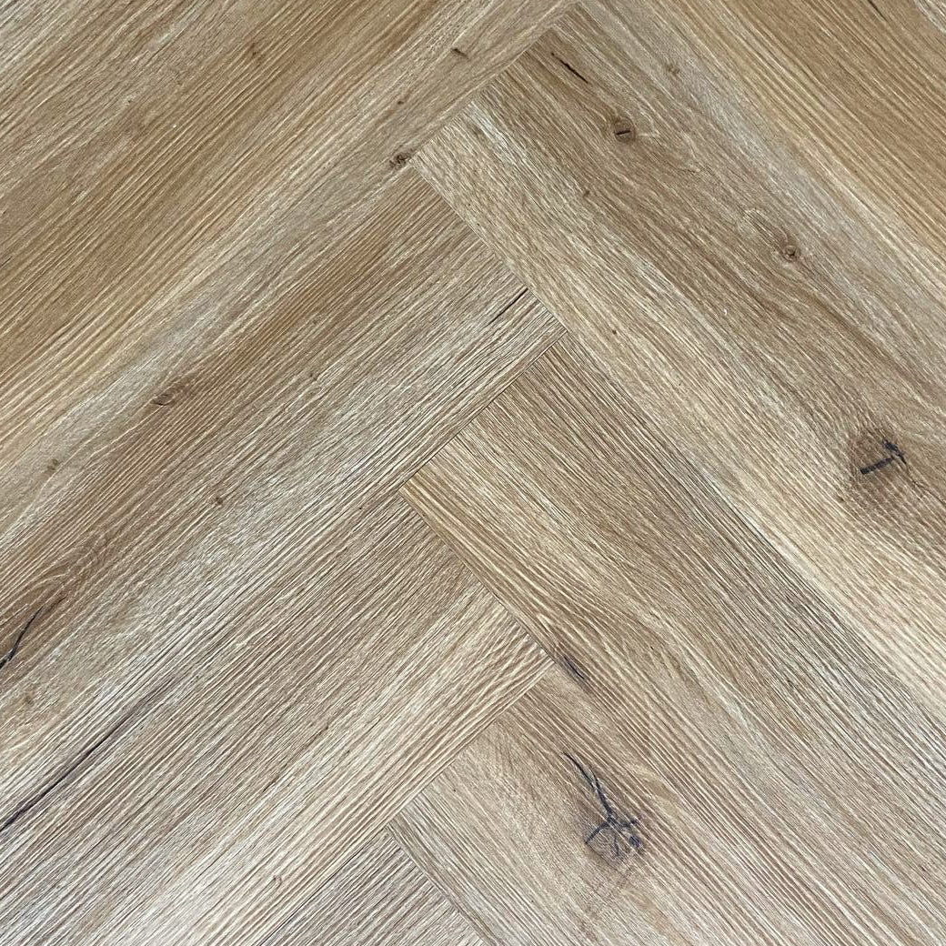 Lame PVC clipsable bâton rompu chêne naturel - 640 x 128 mm