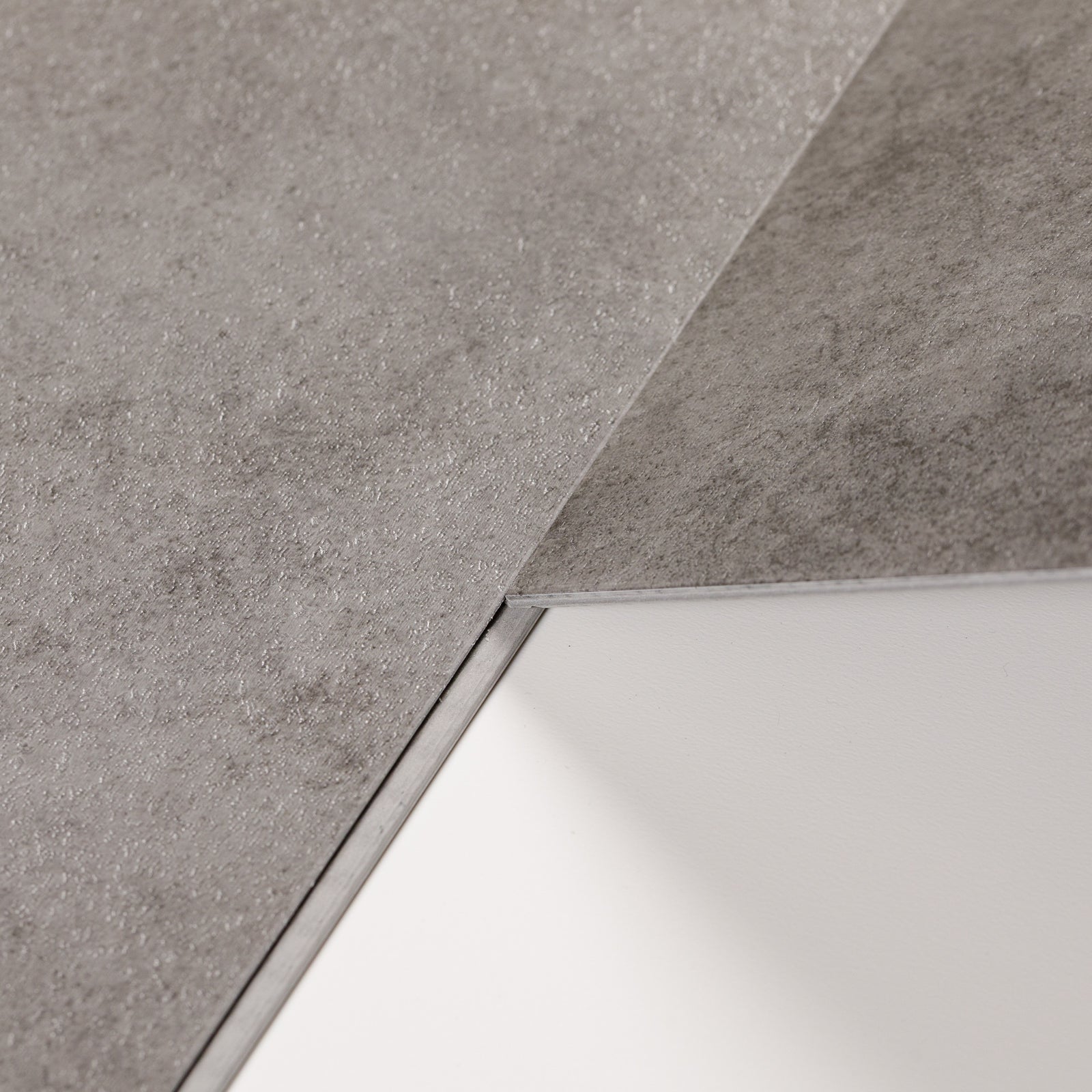 Sol PVC-SPC clipsable Izisol format carrelage - gris moyen classic - lame clipsée