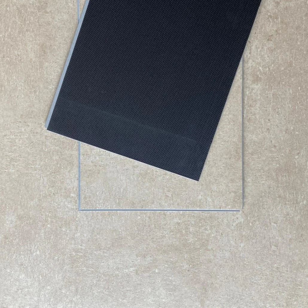 Dalle PVC clipsable imitation travertin beige - 610 x 305 mm